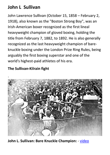 John L  Sullivan Handout