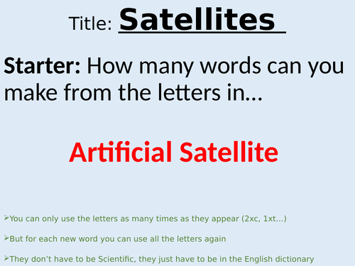 KS3 Satellites