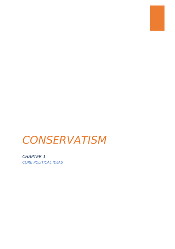 A-Level Politics Conservatism