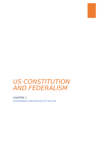 A-Level Politics US Constitution