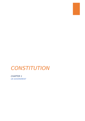 A-level Politics UK Constitution