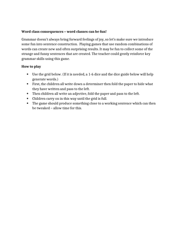 Word Class Consequences