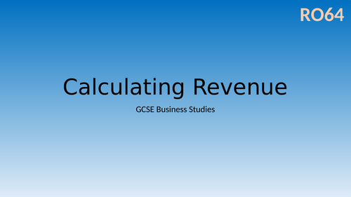 Calculating Revenue