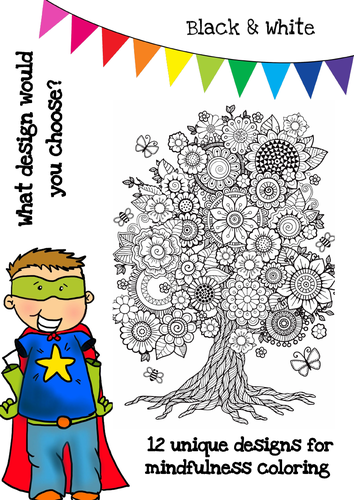 Mindfulness Colouring - Flowers
