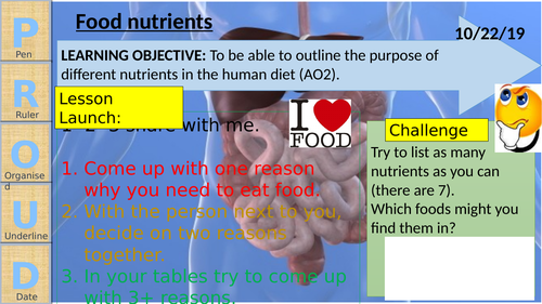 Food and Digestion WHOLE UNIT - Exploring science (Year 8)