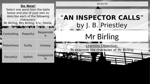 An Inspector Calls - Mr Birling