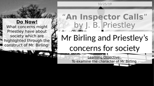 An Inspector Calls - Mr Birling and the attitudes of the middle classes