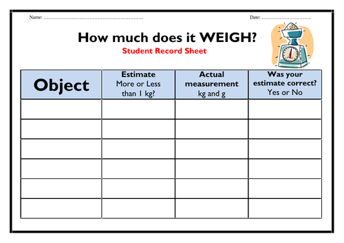 How much does it WEIGH? | Teaching Resources