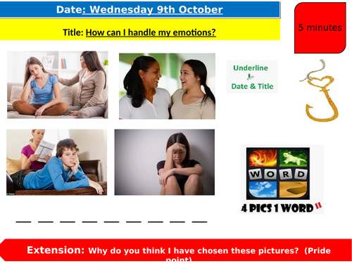 PSHE lessons - how can I handle my emotions?