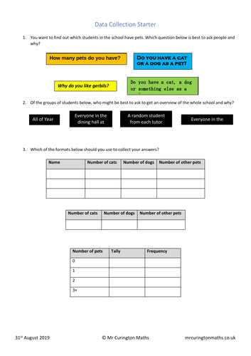 Data Collection Lesson