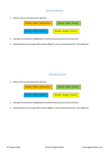 Density Lesson