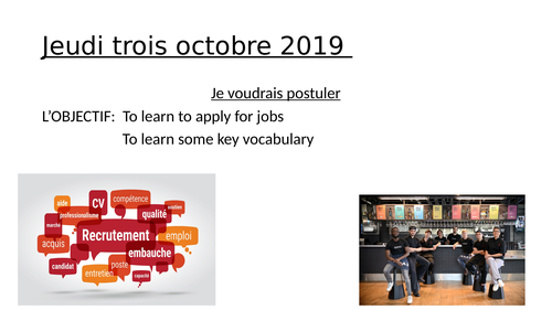 Je voudrais postuler module 7