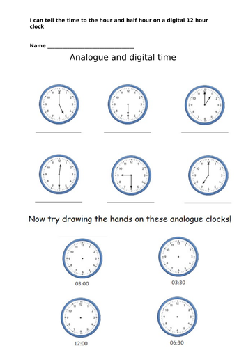 Analogue to digital time