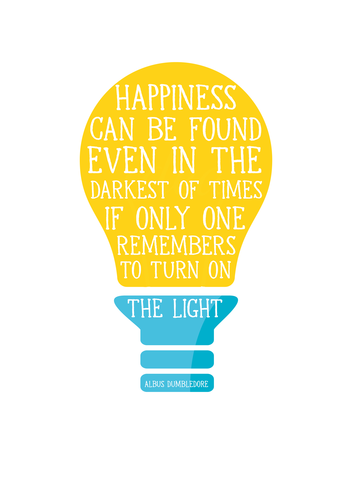 A5 Dumbledore light quote poster
