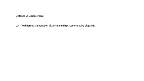 Distance vs Displacement