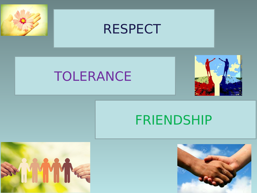 Assembly - Tolerance with anti-bullying message