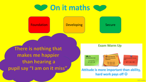 Exam Warm UP GCSE Higher or A level Revision