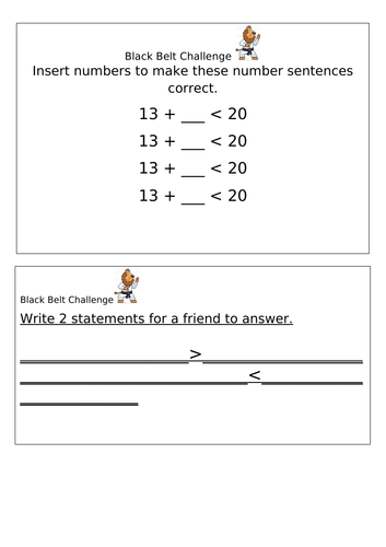 Can I compare more than/less than statements? year 2 and challange
