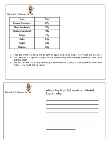 numberline and collumn addition year 2