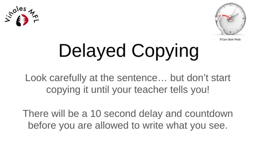 Vinales MFL - Delayed Copying Template - SPANISH - School Subjects and Opinions