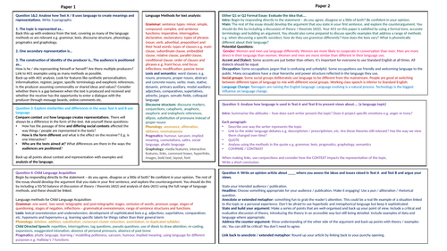 Aqa A Level English Language Revision Mat Teaching Resources 5807