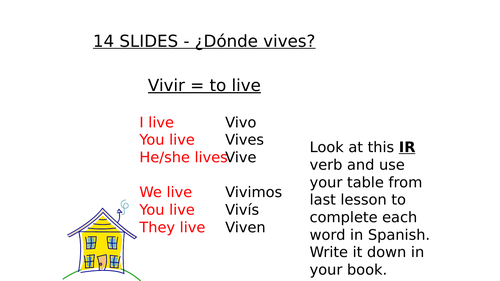 SPANISH 14 SLIDES - ¿Dónde vives?