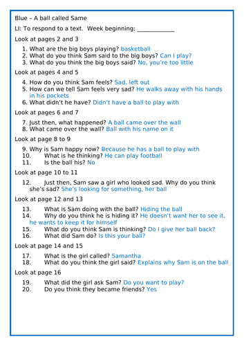 Guided Reading Questions (Bl, Gr, Or)