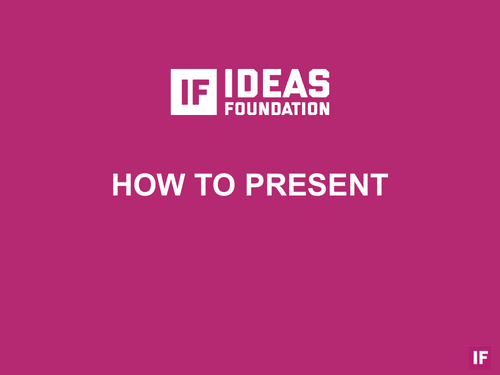 How to Present