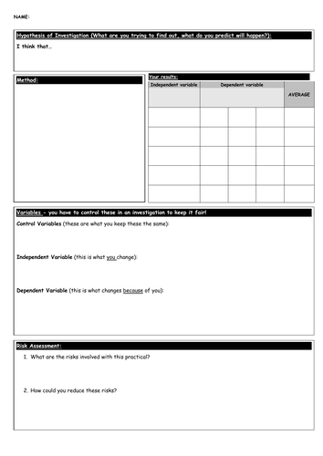 Practical planning proforma