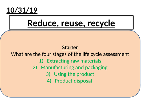 C12.6 reduce reuse recycle
