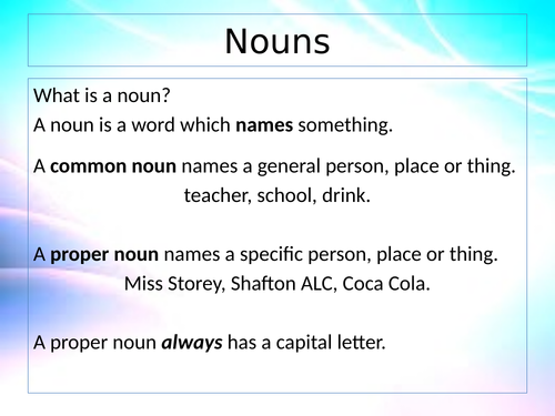 English Language Nouns