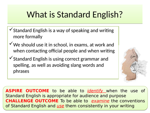English Language Slang & Standard English