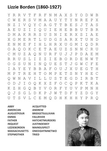 Lizzie Borden Word Search