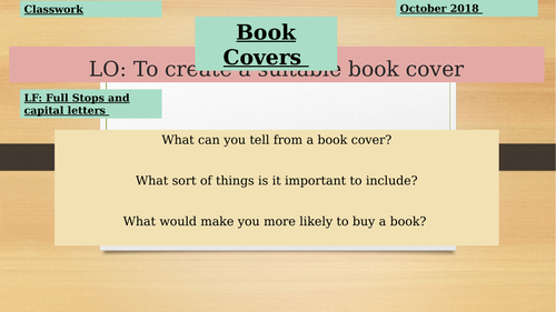 Design a book cover and create your own