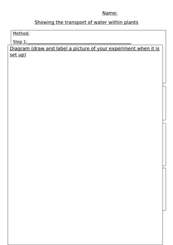 Water transportation experiment