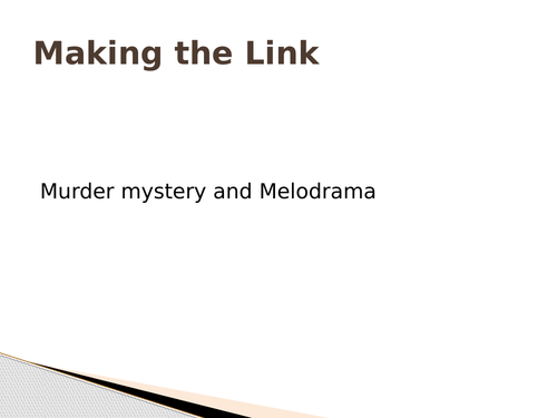 Drama Murder Mystery Lesson (Melodrama Style)