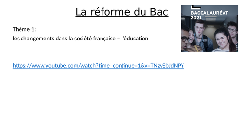la réforme du Bac