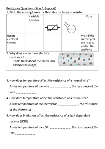AQA GCSE Electricity Lesson 06 - Resistance and V=IxR