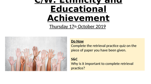 AQA GCSE 9-1: Ethnicity and Educational Achievement