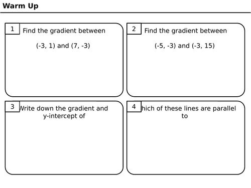 Equations of perpendicular lines | Teaching Resources