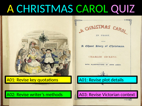 A Christmas Carol Quiz Teaching Resources