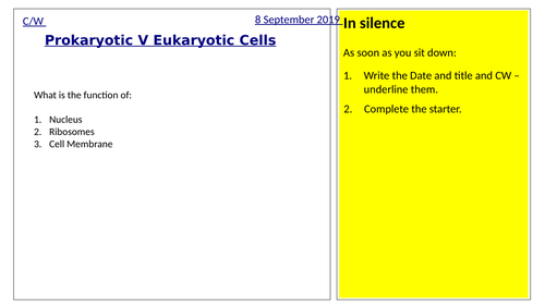 Prokaryotic V Eukaryotic Cells