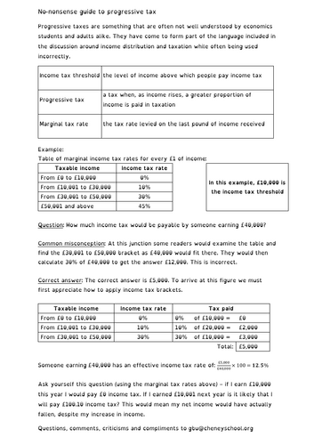 No-nonsense guide to progressive tax