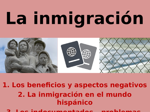 SPEAKING 3: inmigración - immigration