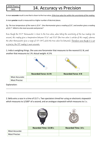 Skills - Accuracy vs Precision