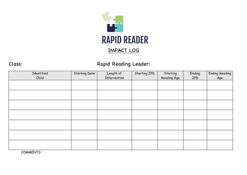 'Rapid Reader' Reading Intervention