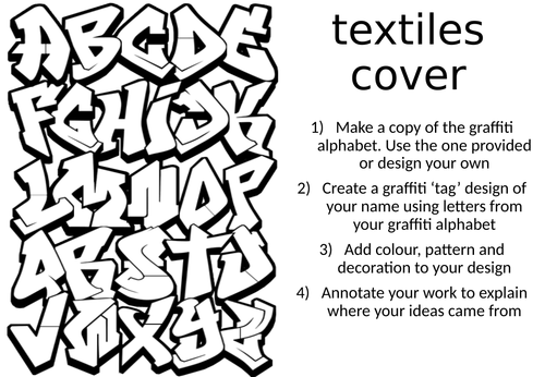 Cover Textiles KS3 Graffiti Graphics Art