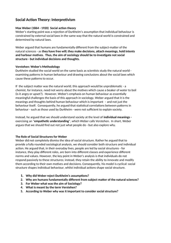 Interpretivism - Sociology