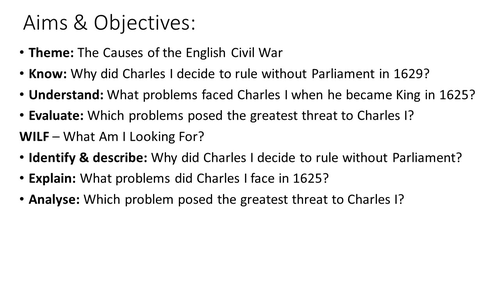 What problems faced Charles I when he became King in 1625?