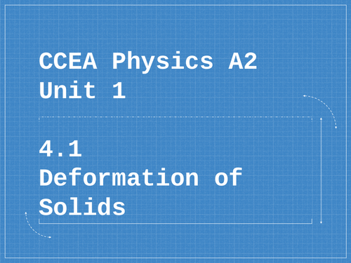 Ccea A Level A2 Physics 4 1 Deformation Of Solids Teaching Resources